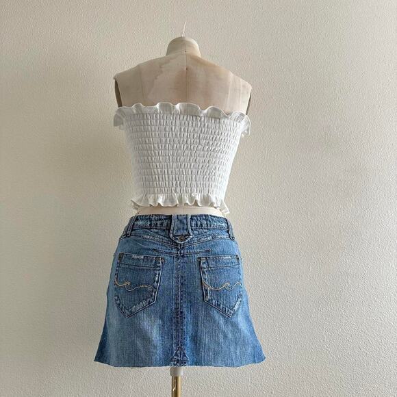 handmade white ruched bandeau - Picture 4 of 6